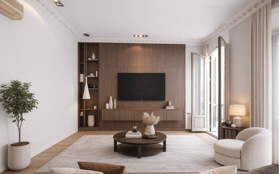 Piso amplio con balcones y parking en pleno centro de Barcelona